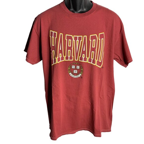 Harvard University Crest Crewneck T Shirt M Red Short Sleeve Graphic College NEW - Picture 1 of 6